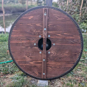 Escudo Clásico de Madera Redondo para Espectáculos Históricos, Eventos de Disfraces, Exhibición en Escenarios, Decoración del Hogar y Colección - Product Image 2