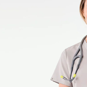 Conjunto de Uniforme Médico para Mujer, Color Gris, Cuello en V, Manga Corta, Pantalones, Uniforme de Enfermera de Hospital - Product Image 4