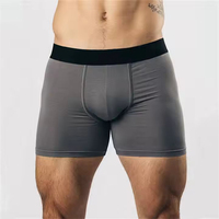 Sous-vêtements intimes en tissu de coton uni personnalisé, boxer pour homme, ceinture élastique, taille plus, sous-vêtements respirants pour homme
