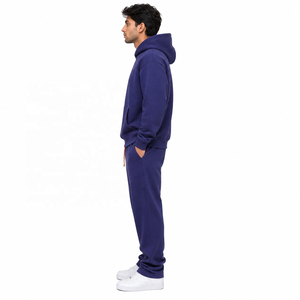Conjunto Deportivo Corto con Logotipo Personalizado, Forro Polar, 500gsm, Grueso, Unisex, Sudadera Corta con Hombros Caídos, Pantalones Deportivos de Corte Recto - Product Image 4