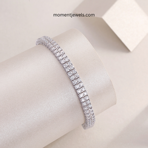 GRA Certified Moissanite <b>Bracelet</b> for Women Luxury 925 Sterling Silver Geometric Chain <b>Bracelet</b> Premium Lady Style Fine Jewelry - Product Image 3