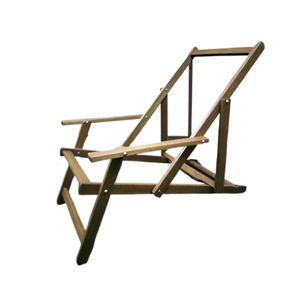 Chaise longue pliante en bois pour l'extérieur, populaire, avec accoudoirs, pour se prélasser au soleil - Product Image 3