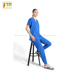 Ready for delivery Spa uniform for Women Soft Poly Spandex <b>Jogger</b> Design Hospital Uniforms Made from Vietnam - Product Image 4