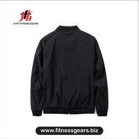 Blouson bomber pour homme, coupe-vent, respirant, écologique, en polyester/nylon, avec col montant et fermeture éclair avec logo sur le devant
