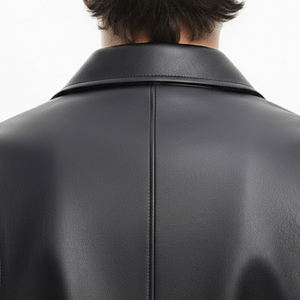 Chaqueta de Cuero Genuino de Cordero Negra para Hombre, de Alta Calidad, Chaquetas de Cuero para Hombre de Maximize Wear, Chaqueta de Invierno para Hombre - Product Image 6