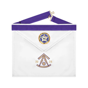 Delantal de Maestro Masón de la Logia Azul con Bordado Detallado del Sello de Oklahoma, Delantal Formal de la Logia, Delantal Ceremonial Masónico - Product Image 1