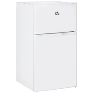 Refrigerador compacto blanco de 3,2 pies cúbicos, Mini congelador de doble puerta, termostato de estante ajustable, puerta Reversible para dormitorio y hogar - Product Image 1