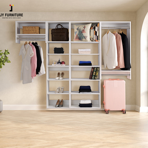 JY alta calidad personalizado estilo europeo Walk-In armario melamina acabado muebles de dormitorio para uso doméstico y hotelero - Product Image 1