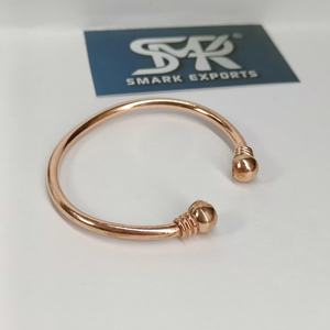 Classic Traditional Magnetic Copper Open Cuff Bangle Metal Craft Handmade <b>Adjustable</b> Lightweight Plain <b>Bracelet</b> for <b>Men</b> Women - Product Image 6