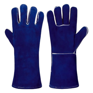 Gants de soudage en cuir de vachette pleine fleur de haute qualité, anti-vibrations, durables, pour travaux industriels lourds, protection du poignet - Product Image 5