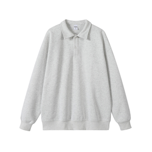 เสื้อโปโลแขนยาว รุ่นฮิตปี 2026 ผ้า 380GSM 100% คอตตอน สวมใส่สบาย ทรงโอเวอร์ไซส์  พรีชิร์ค  คอตั้ง  เสื้อโปโลแบบสเวตเตอร์ - Product Image 6
