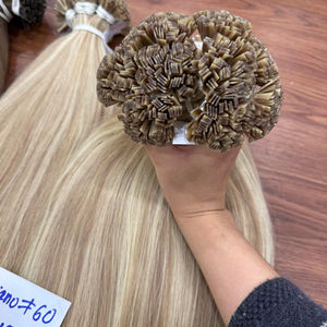 Gran Programa de Venta de Extensiones de Cabello con Punta Plana de Queratina en Varias Longitudes y Colores, 100% Cabello Humano Vietnamita, Sin Enredos, Sin Caída - Product Image 1