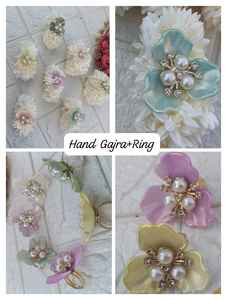 Gajra Acrílica para Boda India con Anillo, Combo para Joyería de Nikah, Mehndi y Haldi |   Talla única |   Regalo para Ella |    Envío Gratis - Product Image 2