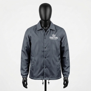 เสื้อโค้ชแจ็คเก็ตแบบหนา แห้งเร็ว ซับในไนลอน ติดกระดุม คอตั้ง - Product Image 6