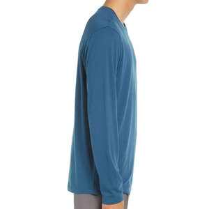 Camiseta de algodón de manga larga oversize de alta calidad y estilo urbano con estampado floral frontal y mangas en contraste, 240g, para hombre, estilo crop. - Product Image 2
