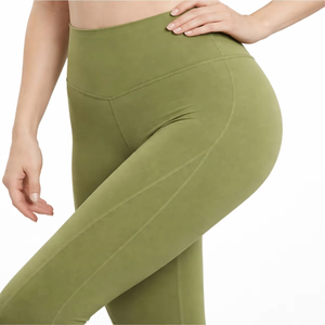Leggings de yoga taille haute pour femmes, longueur intégrale, color block, extensibles dans quatre directions, écologiques, séchage rapide, respirants, Spandex/Nylon - Product Image 4