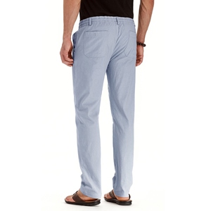 NOEN SPORTS Pantalon de survêtement décontracté pour homme en coton tricoté gris clair respirant à dégradé de couleurs, taille élastique avec cordon de serrage, idéal pour l'automne - Product Image 5