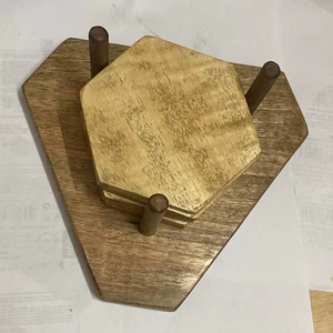 Posavasos de madera, posavasos de cocina, posavasos artesanales, artículo de madera, posavasos. - Product Image 1