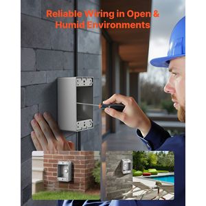 Scatola di giunzione elettrica esterna impermeabile 4.5 x 2.8 x 2 pollici per condotti da 1/2-3/4 pollici e condotto elettrico da 1 pollice - Product Image 6