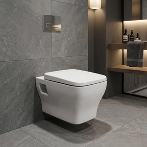 Titan Modern Square Wall Hung Toilet Ceramic WC Pan European Standard Porcelain Bathroom Sanitary Ware - Product Image 5