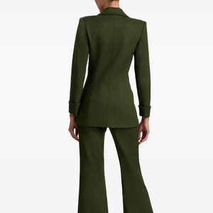 Blazer long pour femme, nouvelle collection automne, style européen et américain, haut de gamme, classique, en laine, simple boutonnage, pour tenue de sororité, vente en gros pour boutiques premium - Product Image 3