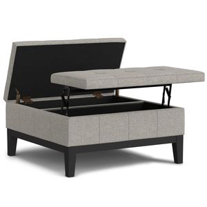 Dover Coffee <b>Table</b> Ottoman <b>with</b> Lift Top for Storage Stylish <b>Stool</b> & Ottoman Furniture - Product Image 4