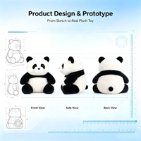 Peluche interactive IA Panda, jouet parlant intelligent, animal en peluche éducatif, jouet d'apprentissage, cadeau compagnon pour enfants, personnalisable OEM ODM