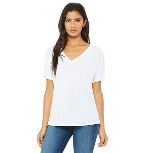 เสื้อยืดผู้หญิงไซส์ปกติแบบเรียบสีขาวสำหรับขายส่ง OEM รับผลิตตามแบบ - Product Image 1