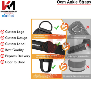 Durable Ankle Strap Gym Cable Attachment Leg Workout Glute Training Fitness Manufacturer - Product Image 5