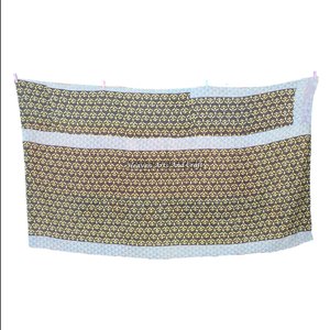 New Design Hand Block Printed <b>Quilt</b> Kantha Blanket Jaipuri <b>Quilts</b> Indian Reversible Hand Stitched Heavy Throw Old Sari Blanket - Product Image 3