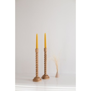 Candelabro de Madera de Alta Calidad con Acabado Natural, Decoración para el Hogar con Diseño en Espiral - Product Image 3