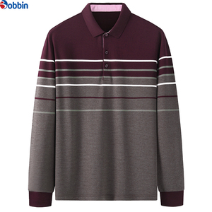 Camisa de Manga Larga para Hombre con Logotipo Bordado en la Parte Delantera, Tejido Sólido, Transpirable, de Algodón/Poliéster, para Uso Casual de Negocios - Product Image 1