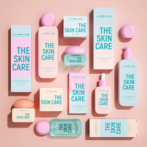 Nouvel Ensemble d'Emballages Cosmétiques en Verre Rose : Bouteilles et Pots Carrés Plats Vides Personnalisés pour Soins de la Peau en Gros - Product Image 2