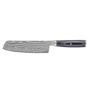 Couteaux à manche noir, lame en acier inoxydable à motifs, couteaux de cuisine professionnels pour hacher et trancher la viande - Product Image 1