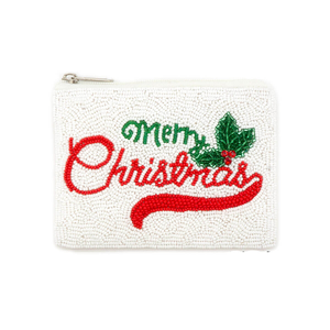 Porte-monnaie de Noël classique fait main avec perles, broderie, logo personnalisé, perles de rocaille, cadeaux promotionnels personnalisés - Product Image 4