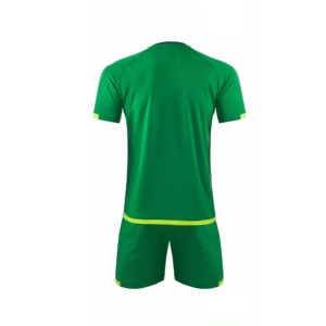 Conjunto de Camiseta de Fútbol Unisex con Estampado Geométrico Verde, Manga Corta, Cuello Redondo, Absorbe la Humedad, Elástico en Cuatro Direcciones, Poliéster Ecológico - Product Image 4