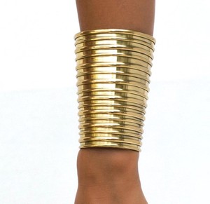 Modern Artisan Hammered Brass Cuff Stack Wedding Party Festive Adjustable Vintage Chunky Bangle Statement Jewelry <b>Bracelet</b> - Product Image 3