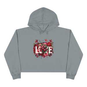 Sudadera con Capucha para Mujer con Estampado de Corazón de Cereza, Sudadera de Felpa de Algodón con Estampado Floral, Ropa Informal Cómoda - Product Image 3