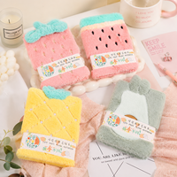 LABON – carnet de notes A5 mignon en forme de Fruit, housse de pastèque, fraise, couleur jaune, rose, en fourrure