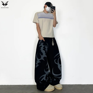 Pantalon de survêtement décontracté ample en molleton doux, fabriqué au Pakistan, best-seller, avec taille élastique, coupe ample - Product Image 2