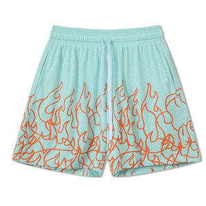 Diseña tus propios shorts deportivos de malla de color sólido para hombre, de cintura media, 100% poliéster, de secado rápido, transpirables y ecológicos. - Product Image 5