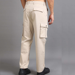 Pantalon cargo jogger en coton de haute qualité pour homme, décontracté, à bas ouvert, pour le yoga et la détente, multipoches, pantalon de sport pour homme - Product Image 3