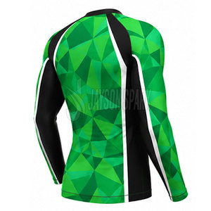 High Quality Custom Logo Sublimation Men's Rash Guard Long Sleeve Seamless Compression Top Quick Dry Breathable Gym Fitness Wear - Product Image 4
