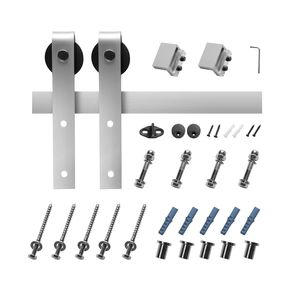 Kit de Herrajes para Puerta Corredera de 6 Pies, Sistema de Rieles con Capacidad de Peso de 330 LBS, Compatible con Ancho Máximo de 36 Pulgadas, Grosor de 1 3/8 a 1 3/4 Pulgadas - Product Image 1