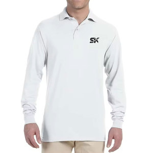 Camisa Polo Lisa de Manga Larga para Hombre, Elegante y a la Moda, Diseño Personalizado 2025, Último Diseño - Product Image 1