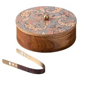 Caja de Madera Tradicional para Chapati, Contenedor de Almacenamiento de Roti Hecho a Mano - Product Image 5