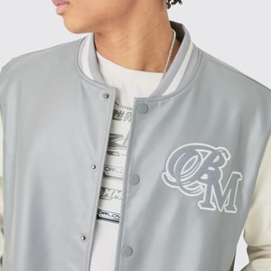 Veste universitaire premium pour homme, style Letterman, manteau de baseball personnalisé, mélange de laine et cuir, service d'échantillons OEM ODM - Product Image 6