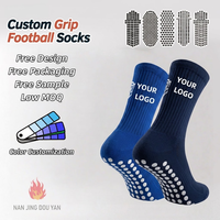 Chaussettes de football personnalisées à forte valeur ajoutée Chaussettes à prise en main d'usine Chaussettes antidérapantes