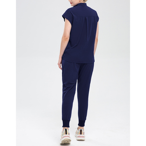 Ensemble de blouses et pantalons cargo extensibles à col en V pour femmes, séchage rapide, uniformes d'infirmière - Product Image 2