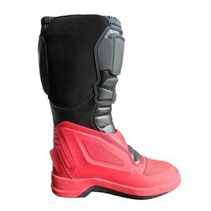 Motorbike Speed Biker Boots Square <b>Toe</b> Button Zip Protection Mens Genuine Leather Adventure Racing Bike Shoes - Product Image 5